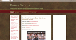 Desktop Screenshot of densewordsblog.com